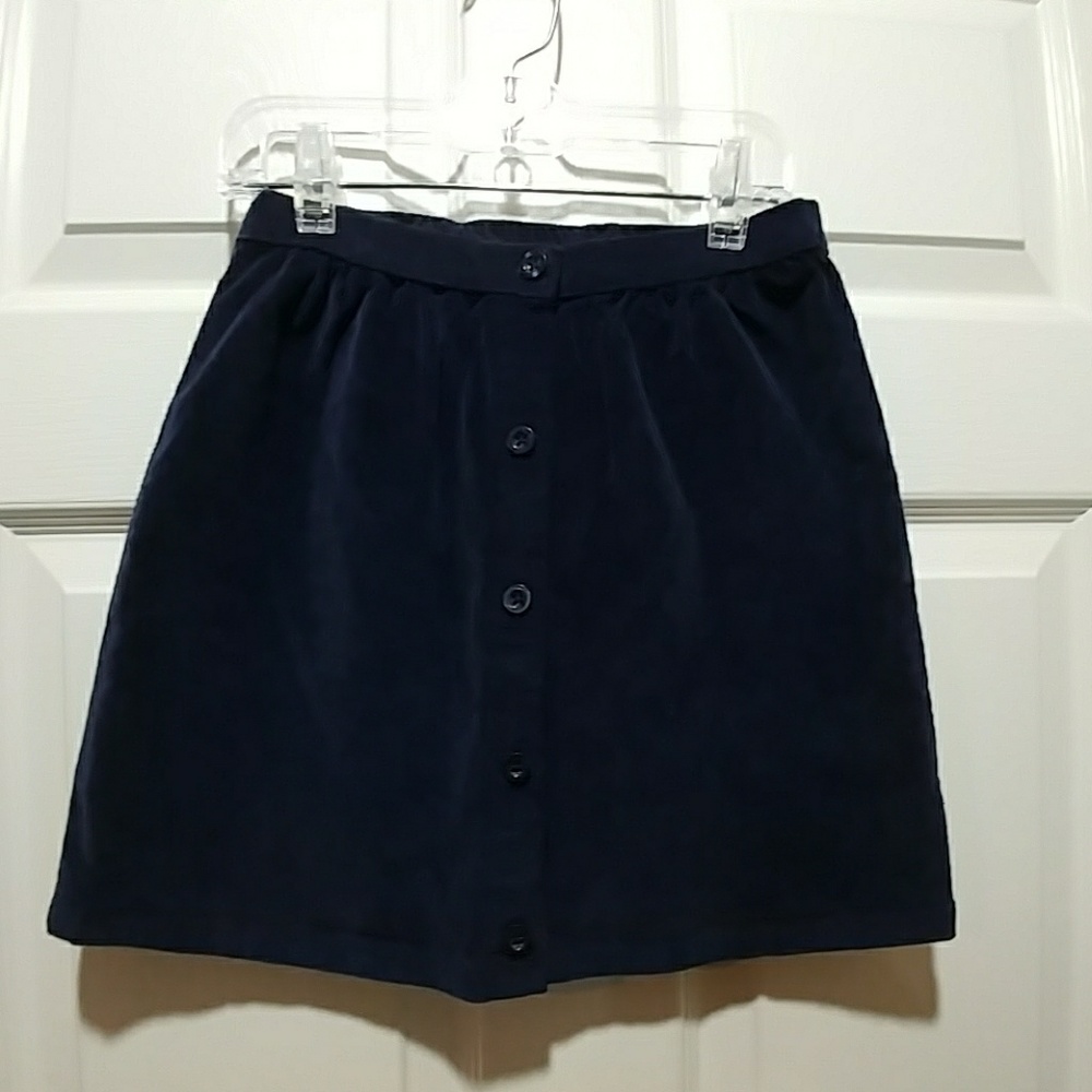 Tucker & Tate Navy Corduroy Button Front Skirt